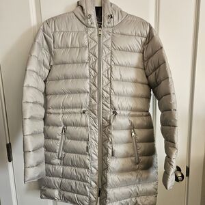 Kenneth Cole Women's Silver Puffer Coat